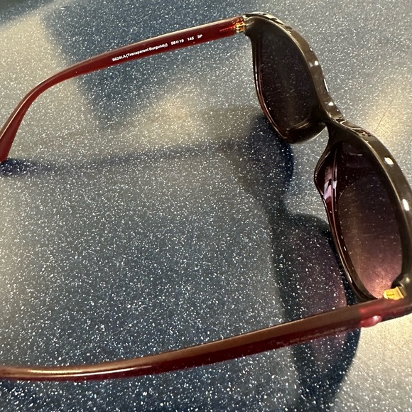 Coach Transparent Burgundy Pillow Full Rim Sunglasses main image 7